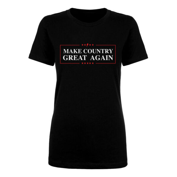 MAKE COUNTRY GREAT AGAIN - Women's Short Sleeve Crew Neck T-shirt - Black Thumbnail