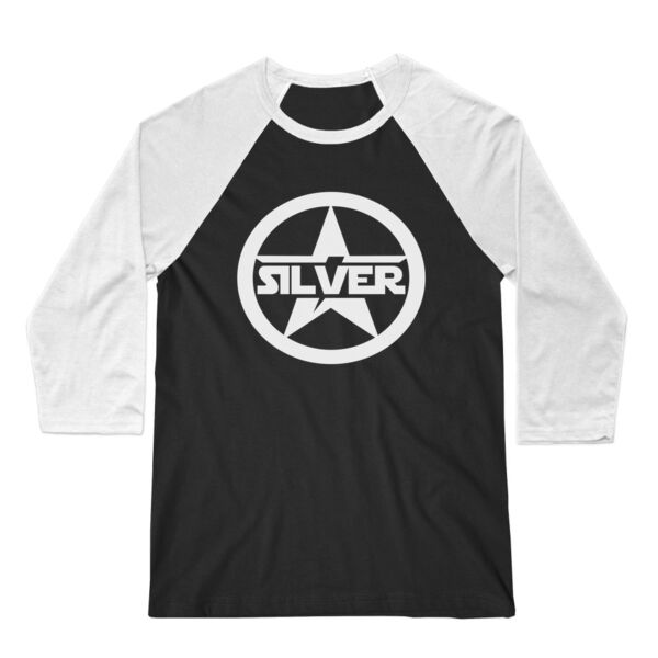 SILVER STAR - 3/4 Sleeve Baseball T-shirt - Black/White Thumbnail