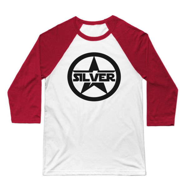 SILVER STAR - 3/4 Sleeve Baseball T-shirt - White/Red Thumbnail