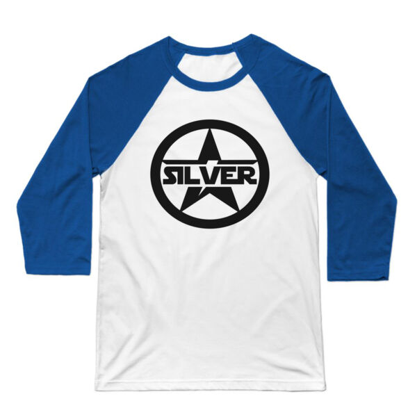 SILVER STAR - 3/4 Sleeve Baseball T-shirt - White/Blue Thumbnail