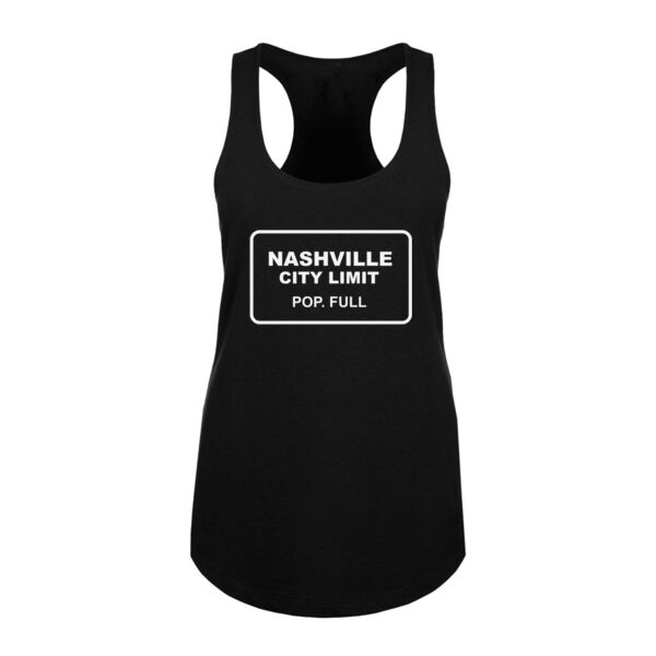 CITY LIMIT - Women's Racerback Tank Top - Black Thumbnail