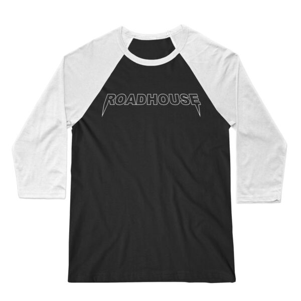 ROADHOUSE YEEZY - 3/4 Sleeve Baseball Tee - Black/White Thumbnail