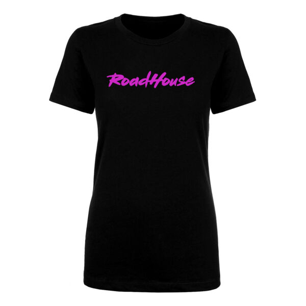 ROADHOUSE - Women's Short Sleeve T-shirt - Black with Magenta Thumbnail
