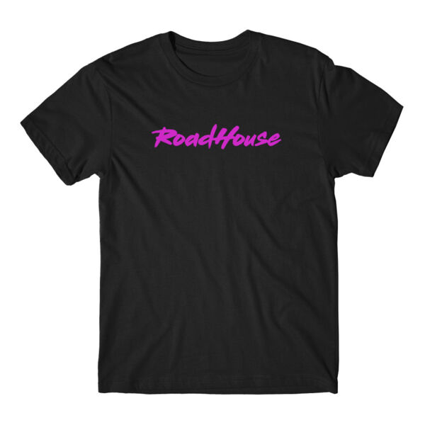 ROADHOUSE - Short Sleeve T-shirt - Black with Magenta Thumbnail
