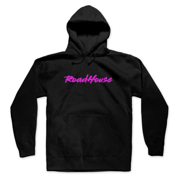 ROADHOUSE - Pullover Hoodie - Black with Magenta Thumbnail