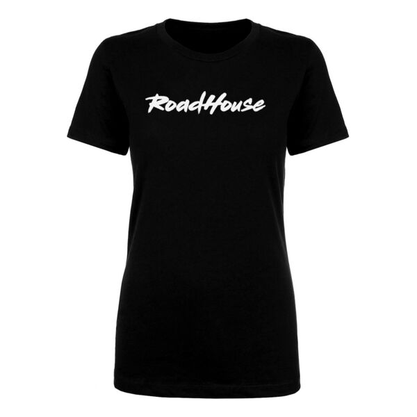 ROADHOUSE - Women's Short Sleeve T-shirt - Black with White Thumbnail